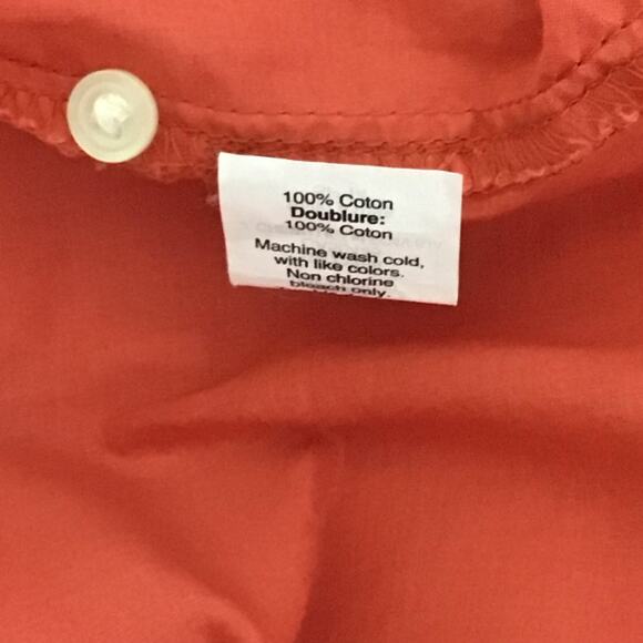 Madewell Eyelet Wildfield Rusted Red Coral Cinnamon Orange Shift Dress sz 12 - Picture 7 of 14